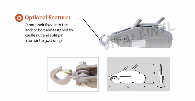 VITALI-INTL Hand Hoist YAL Optional Features